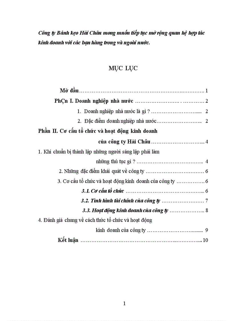 image for page Tình hình tổ chức và tài chính hiện nay của một doanh nghiệp nhà nước