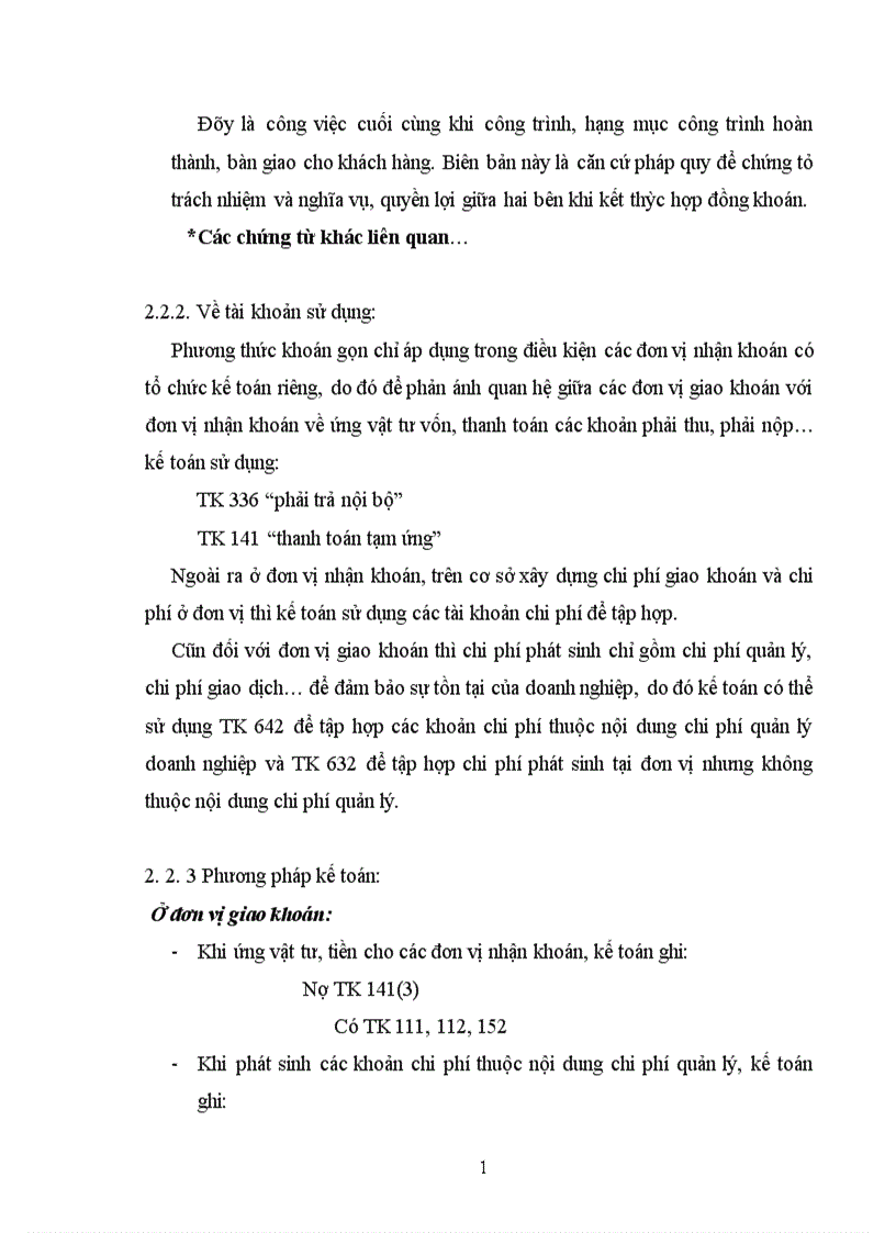 image for page Một số kiến nghị nhằm hoàn thiện kế toán chi phí sản xuất kinh doanh theo phương thức khoán 1