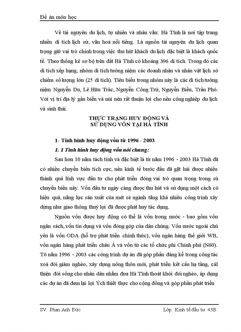 image for page Thực trạng và giải pháp nhằm thu hút và sử dụng vốn đầu tư có hiệu quả tại Hà Tĩnh 1