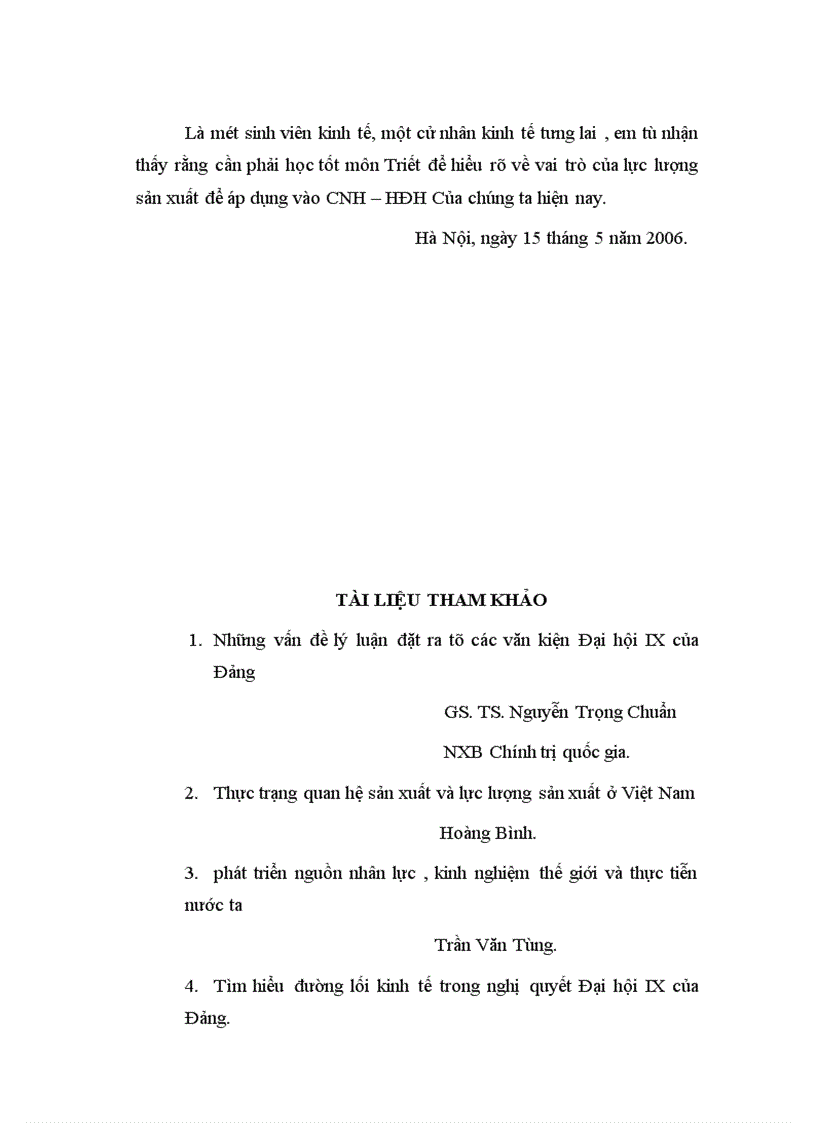 image for page Vai trò của lực lượng sản xuất trong đời sống xã hội và sự vận dụng của Đảng vào quá trình công nghiệp hoá hiện đại hoá ở Việt Nam hiện nay