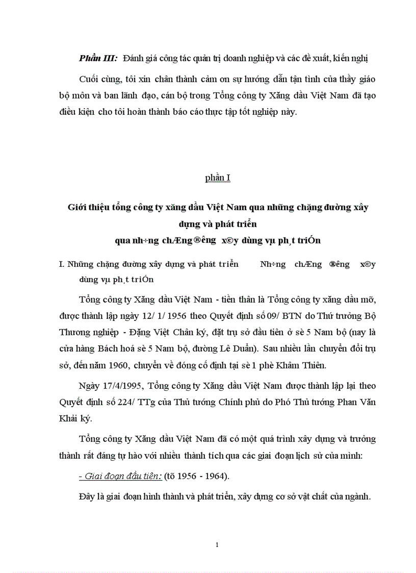 image for page Phân tích các hoạt động kinh doanh của Tổng công ty xăng dầu 1