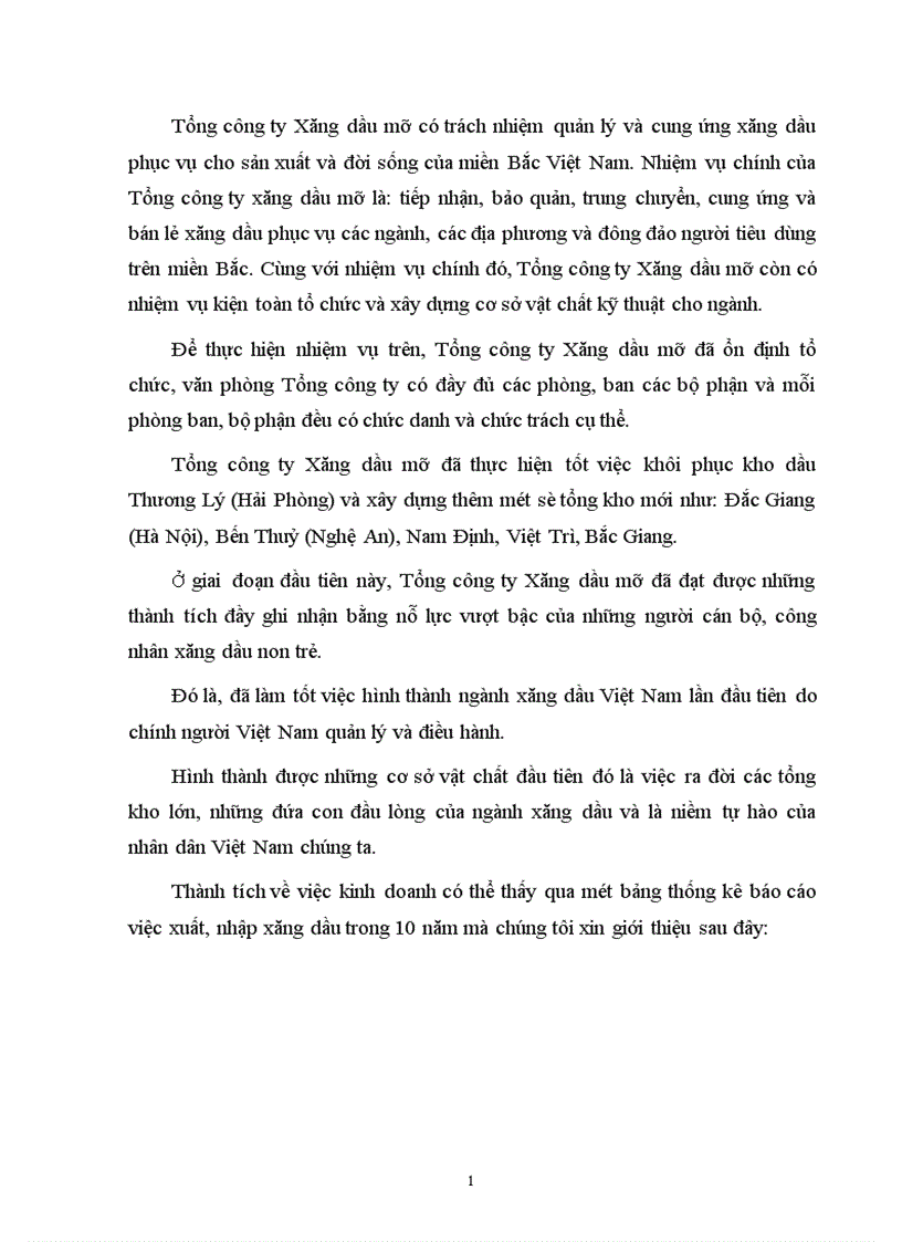 image for page Phân tích các hoạt động kinh doanh của Tổng công ty xăng dầu 1