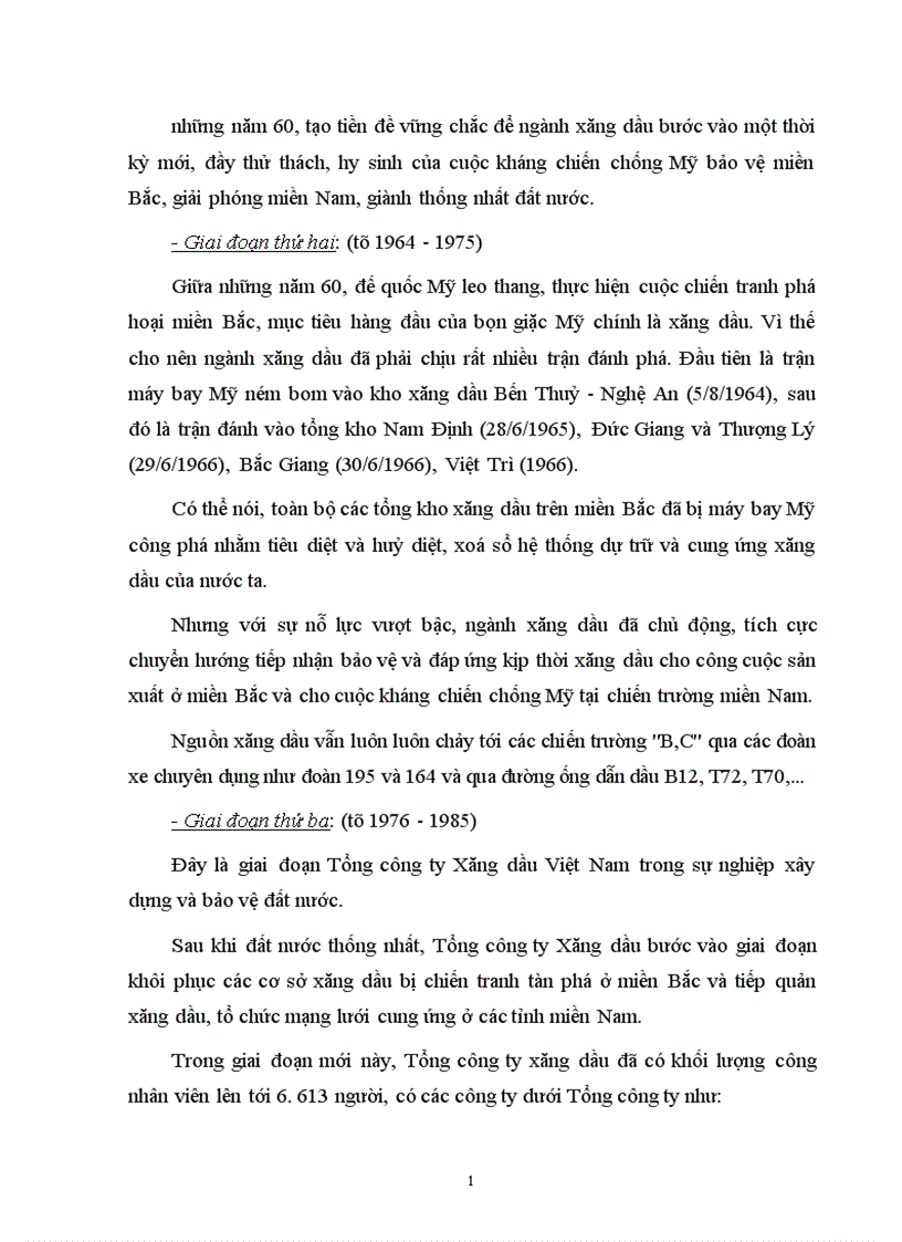 image for page Phân tích các hoạt động kinh doanh của Tổng công ty xăng dầu 1