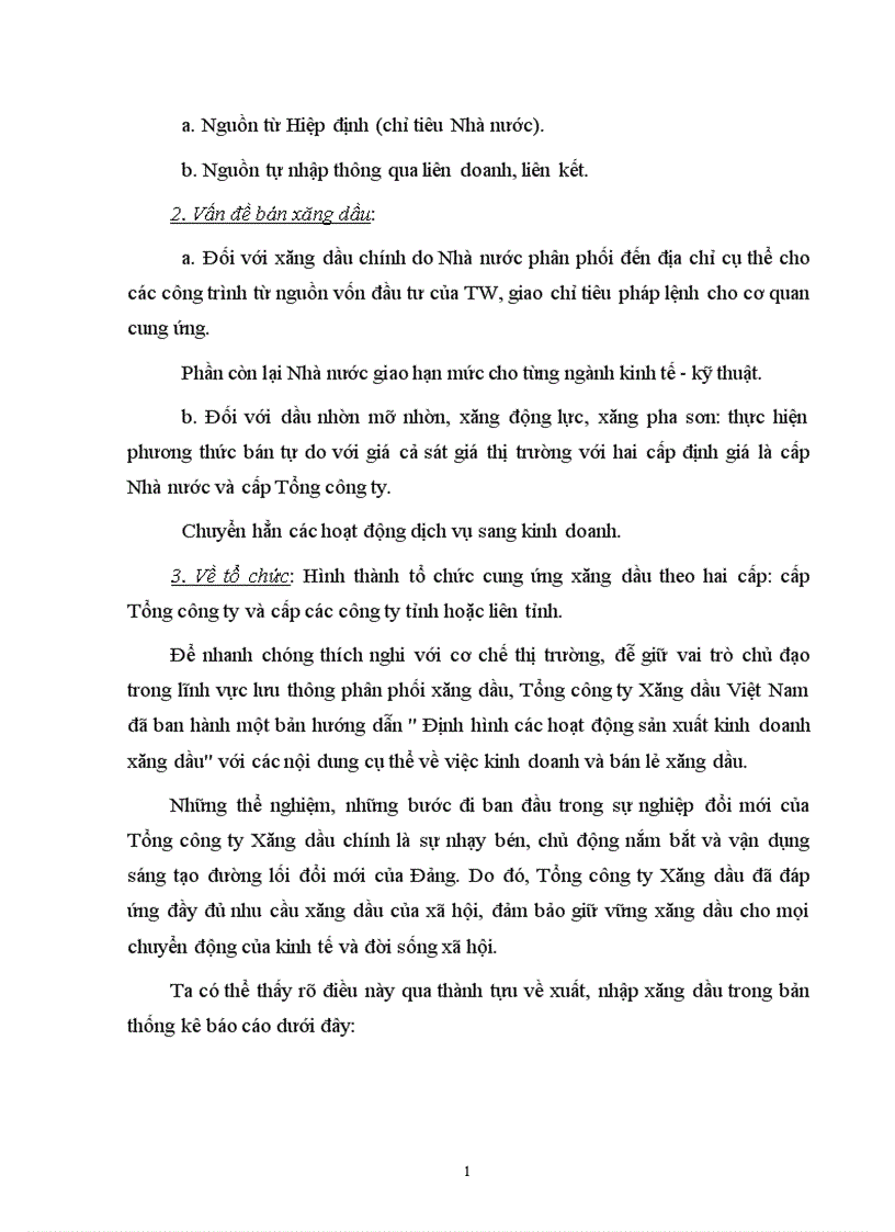 image for page Phân tích các hoạt động kinh doanh của Tổng công ty xăng dầu 1