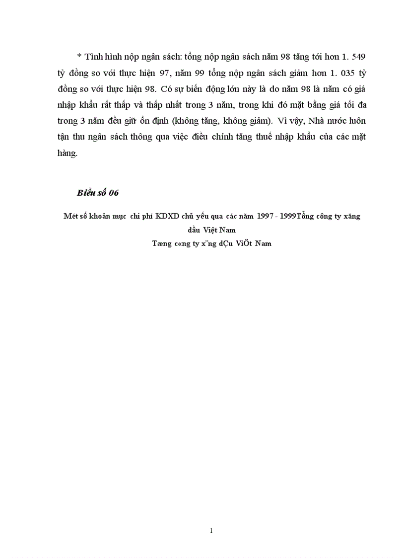 image for page Phân tích các hoạt động kinh doanh của Tổng công ty xăng dầu 1