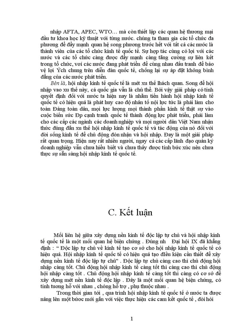 image for page Phép biện chứng về mối liên hệ phổ biến và phân tích vận dụng mối liên hệ giữa xây dựng nền kinh tế độc lập tự chủ với hội nhập kinh tế quốc tế ở nước ta hiện nay 1