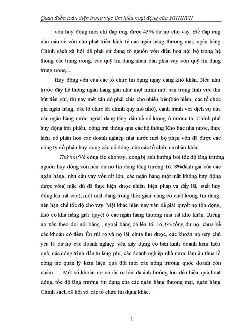 image for page Quan điểm toàn diện trong việc tìm hiểu hoạt động của NHNNVN 1