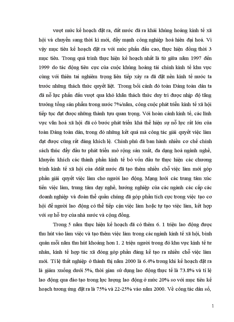 image for page Nhiệm vụ và các giải pháp giải quyết việc làm trong kế hoạch 5 năm 2001 2005 ở Việt Nam