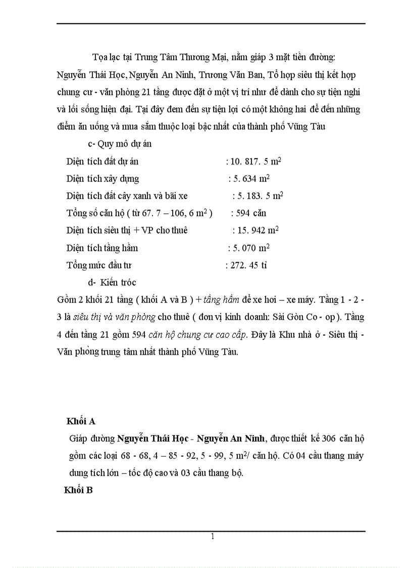 image for page Thẩm định tài chính dự án đầu tư Tổ hợp siêu thị kết hợp Chung cư Văn phòng 21 tầng của công ty cổ phần phát triển nhà Bà Rịa Vũng tàu 1