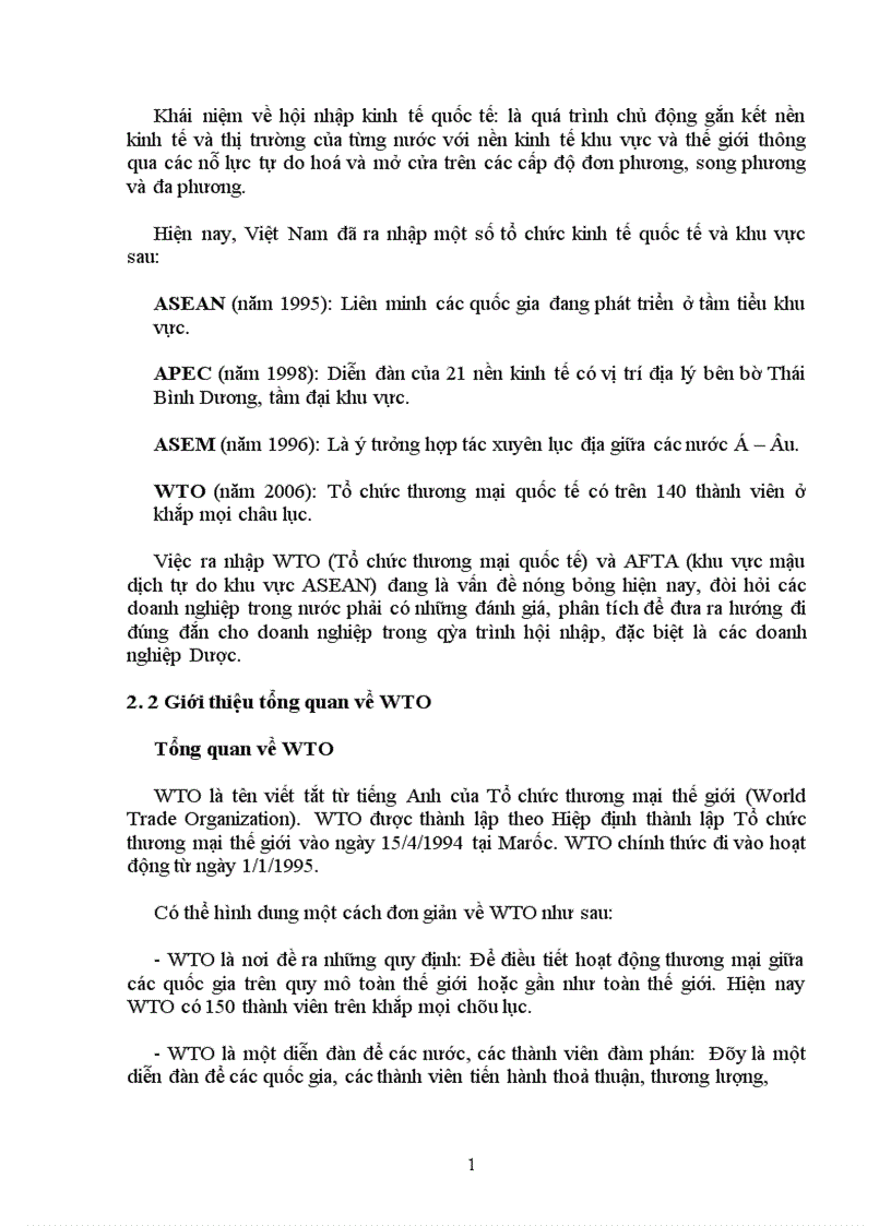 image for page Tập phân tích SWOT cho ngành Dược Việt Nam khi hội nhập AFTA và WTO