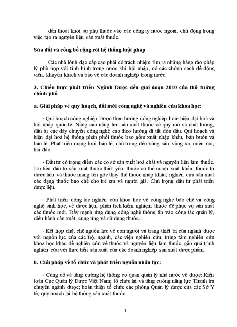 image for page Tập phân tích SWOT cho ngành Dược Việt Nam khi hội nhập AFTA và WTO