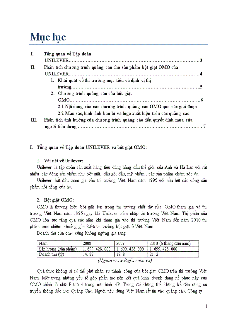 image for page Phân tích chương trình quảng cáo trên TV cho sản phẩm bột giặt OMO của Unilever và ảnh hưởng của nó đối với người tiêu dùng