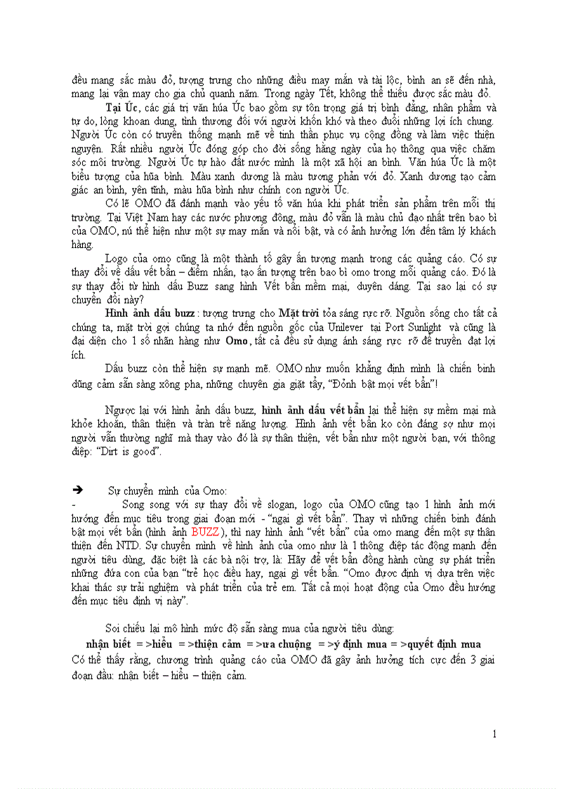 image for page Phân tích chương trình quảng cáo trên TV cho sản phẩm bột giặt OMO của Unilever và ảnh hưởng của nó đối với người tiêu dùng