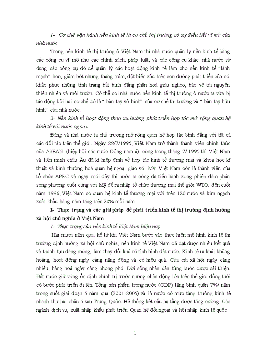 Giải pháp xây dựng và thực hiện nền kinh tế thị trường định hướng xã hội chủ nghĩa ở Việt Nam 1