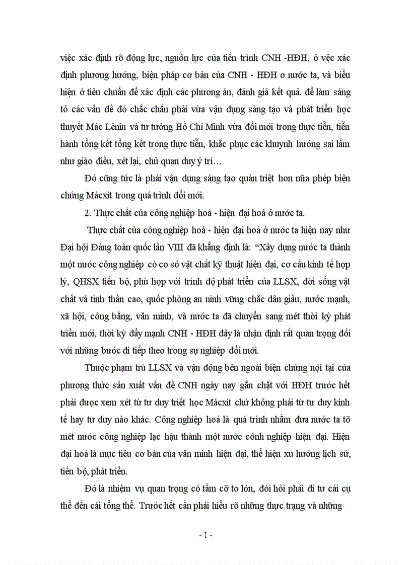 image for page Vận dụng lý luận học thuyết về hình thái kinh tế xã hội Mác Lênin vào sự nghiệp CNH HĐH ở Việt Nam