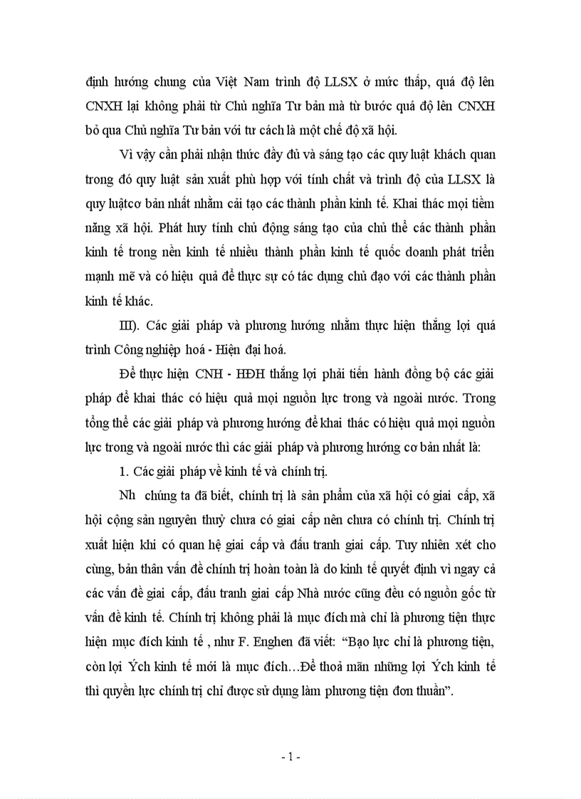 image for page Vận dụng lý luận học thuyết về hình thái kinh tế xã hội Mác Lênin vào sự nghiệp CNH HĐH ở Việt Nam