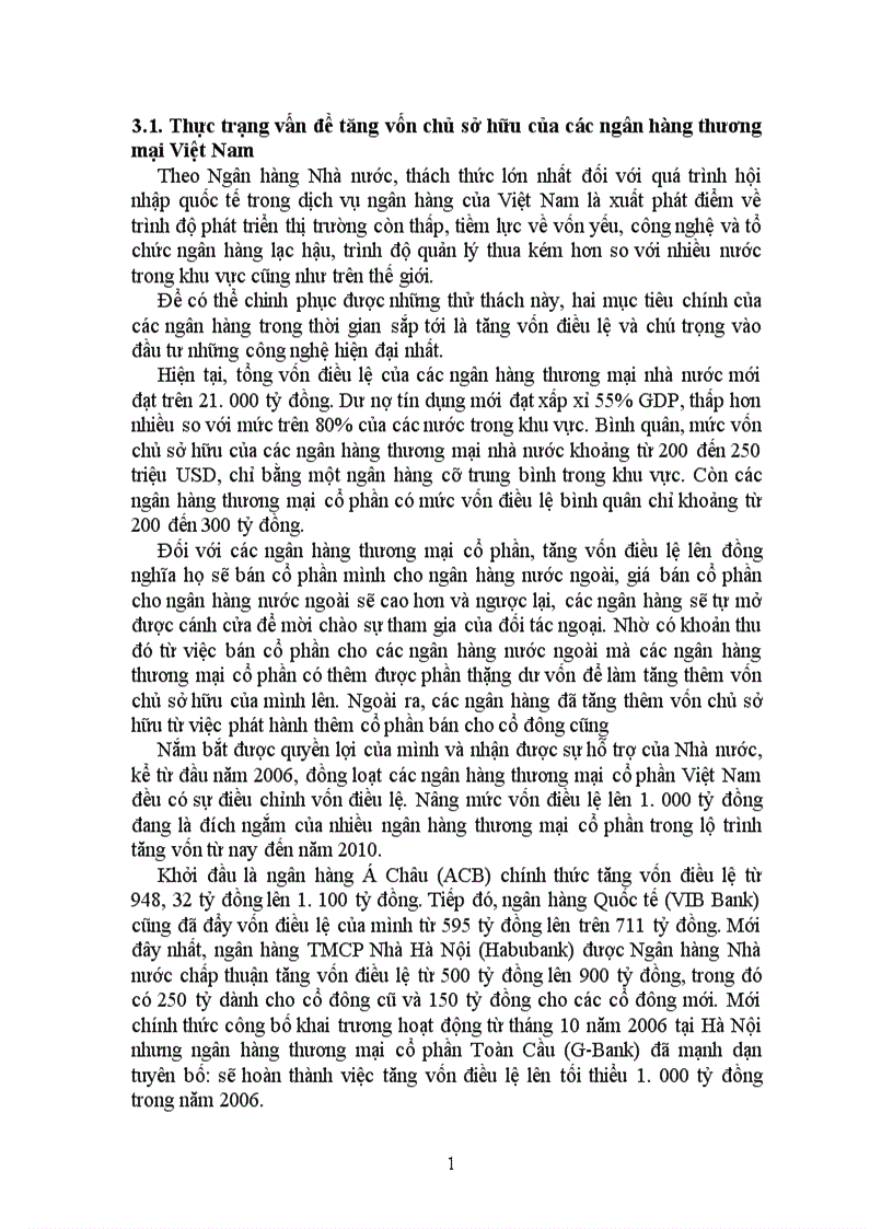image for page Bàn về vấn đề tăng vốn chủ sở hữu để nâng cao năng lực cạnh tranh của các ngân hàng thương mại việt nam