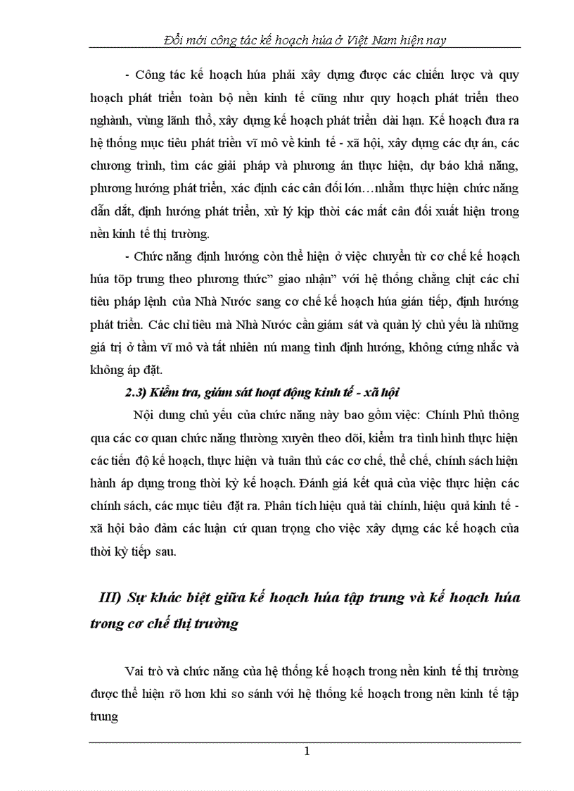 image for page Đổi mới công tác kế hoạch hoá ở Việt Nam hiện nay