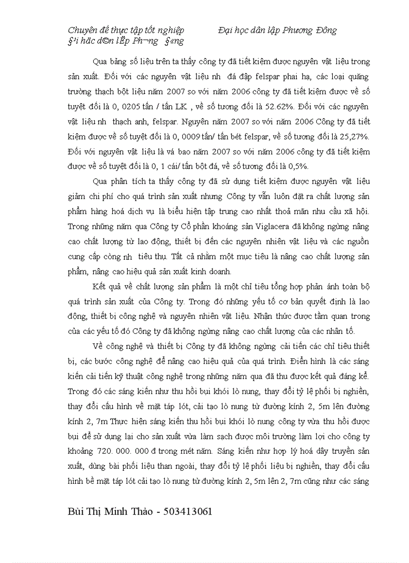 image for page Kế toán nguyên vật liệu tại Công ty cổ phần khoáng sản viglacera 1