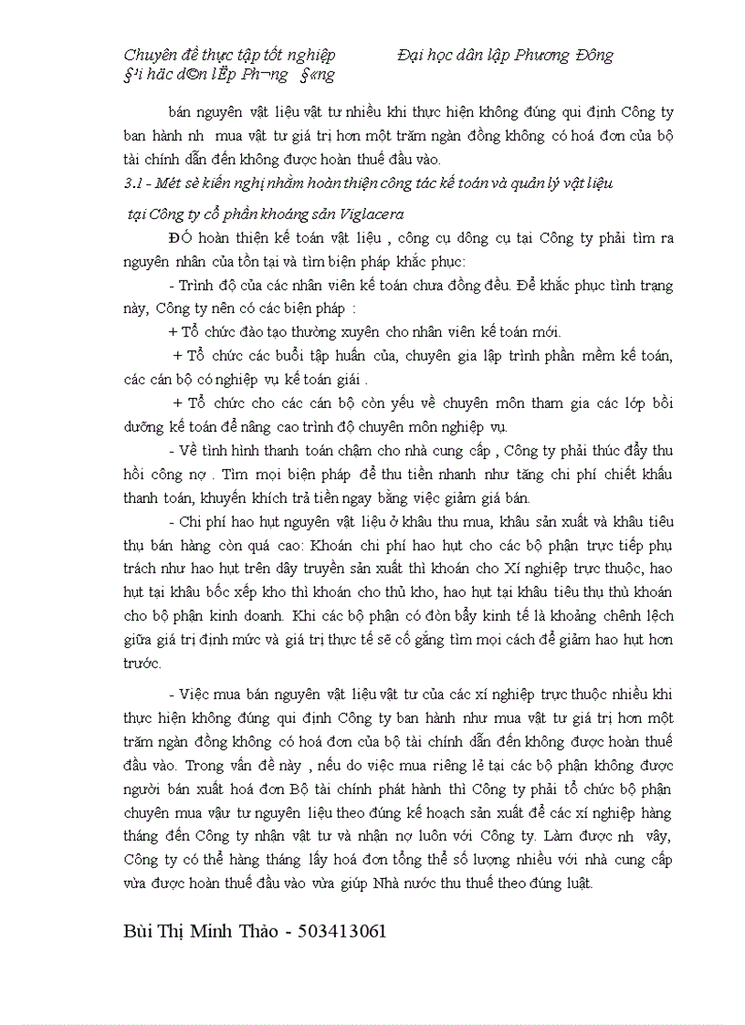 image for page Kế toán nguyên vật liệu tại Công ty cổ phần khoáng sản viglacera 1