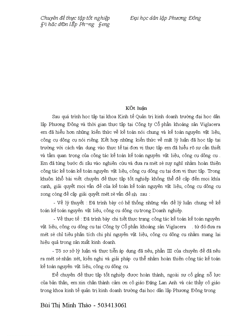 image for page Kế toán nguyên vật liệu tại Công ty cổ phần khoáng sản viglacera 1