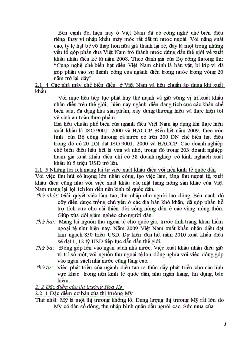 image for page Xuất khẩu điều sang thị trường Mỹ