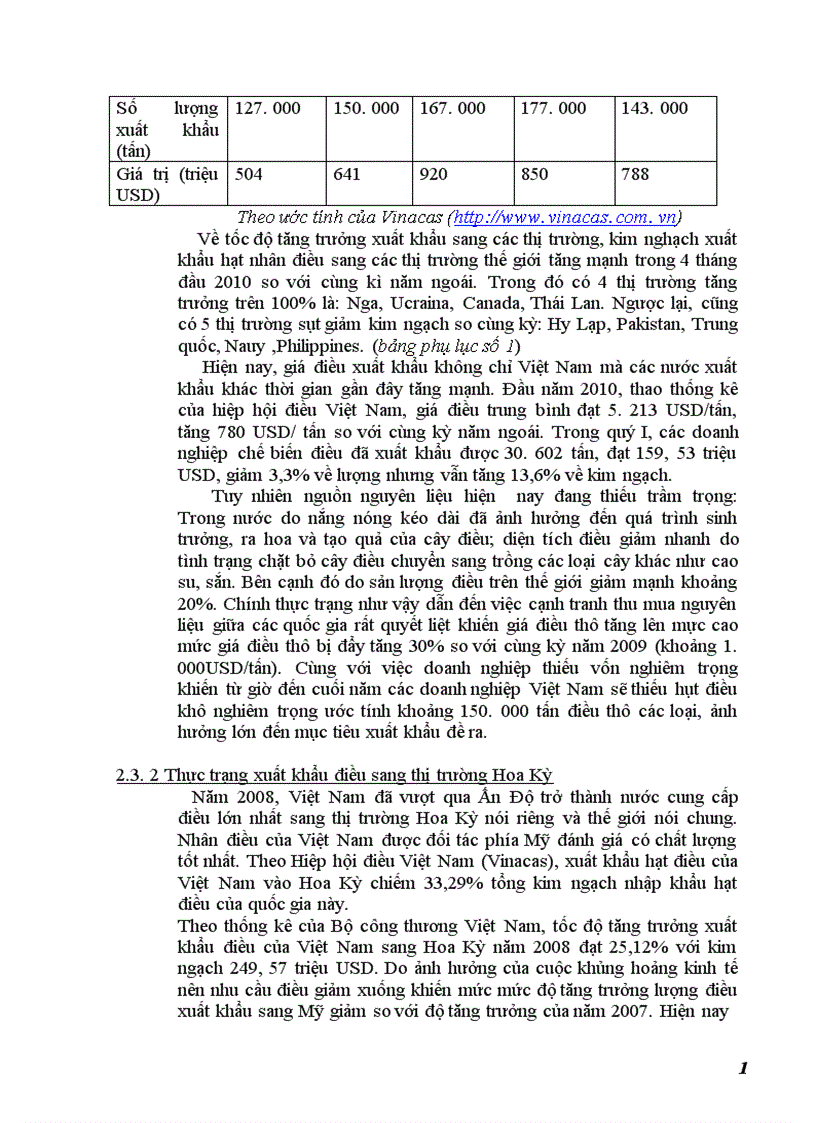 image for page Xuất khẩu điều sang thị trường Mỹ