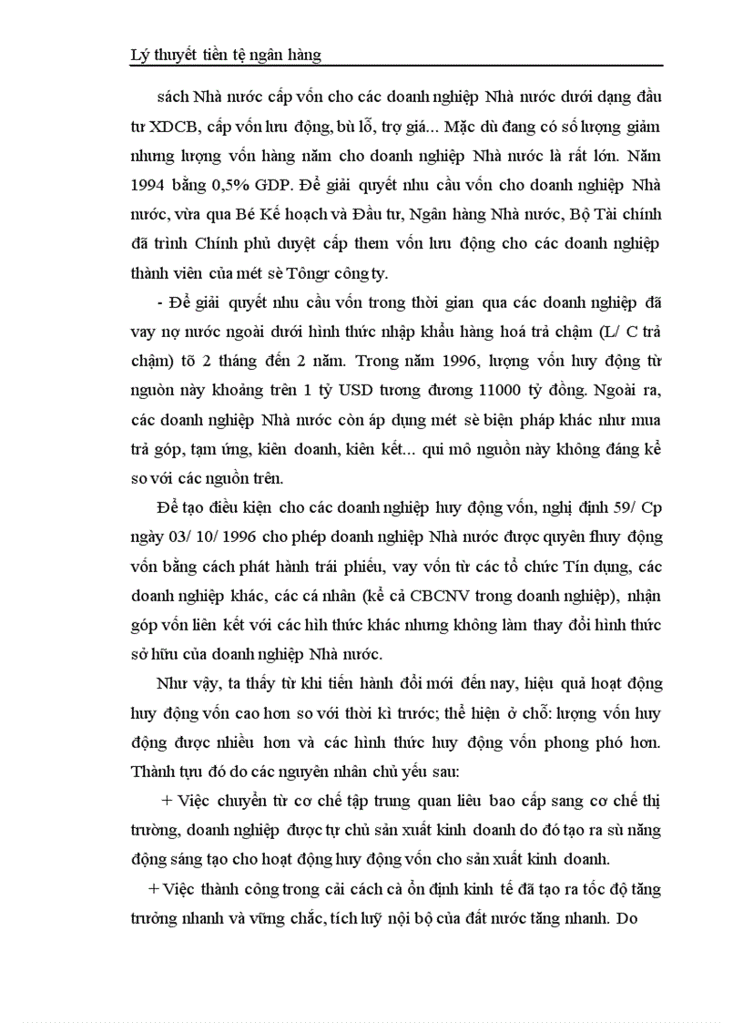 image for page Những hoạt động huy động vốn và các giải pháp huy động vốn cho các doanh nghiệp Nhà nước ở nước ta hiện nay 1