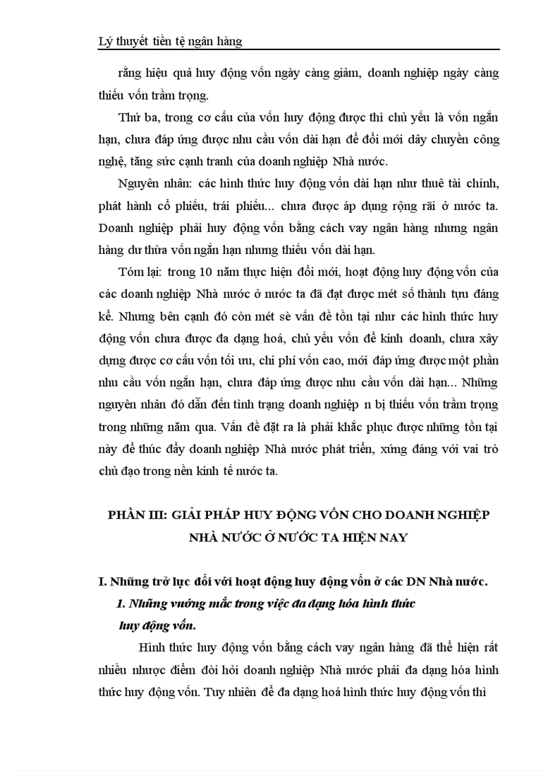 image for page Những hoạt động huy động vốn và các giải pháp huy động vốn cho các doanh nghiệp Nhà nước ở nước ta hiện nay 1