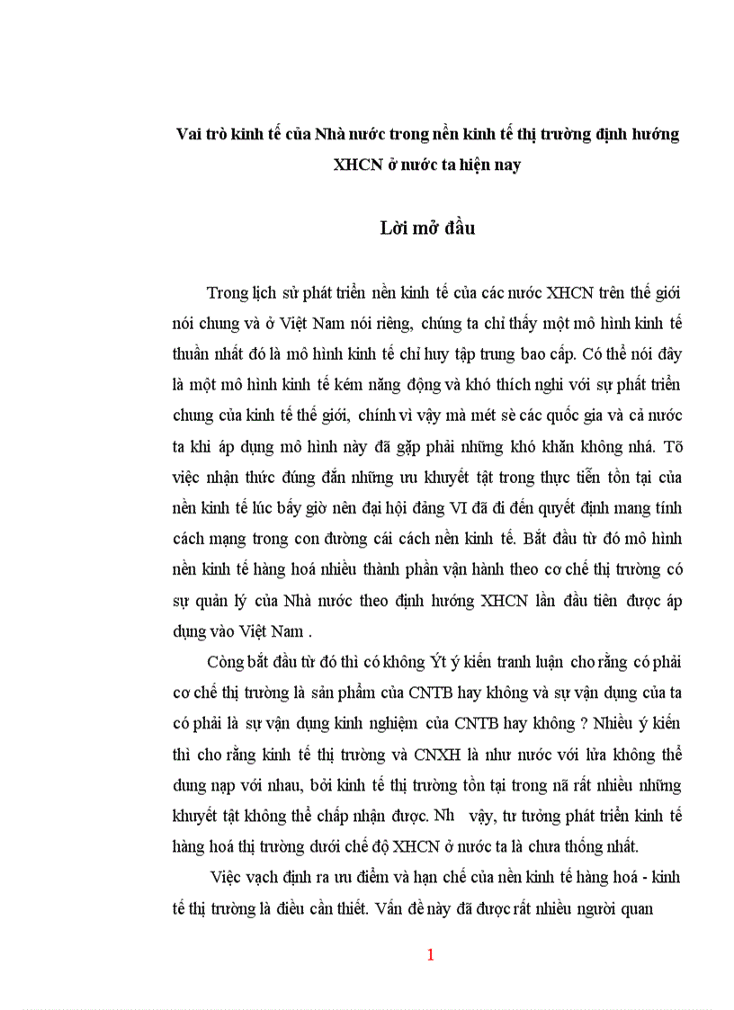 image for page Vai trò kinh tế của Nhà nước trong nền kinh tế thị trường định hướng XHCN ở nước ta hiện nay 1