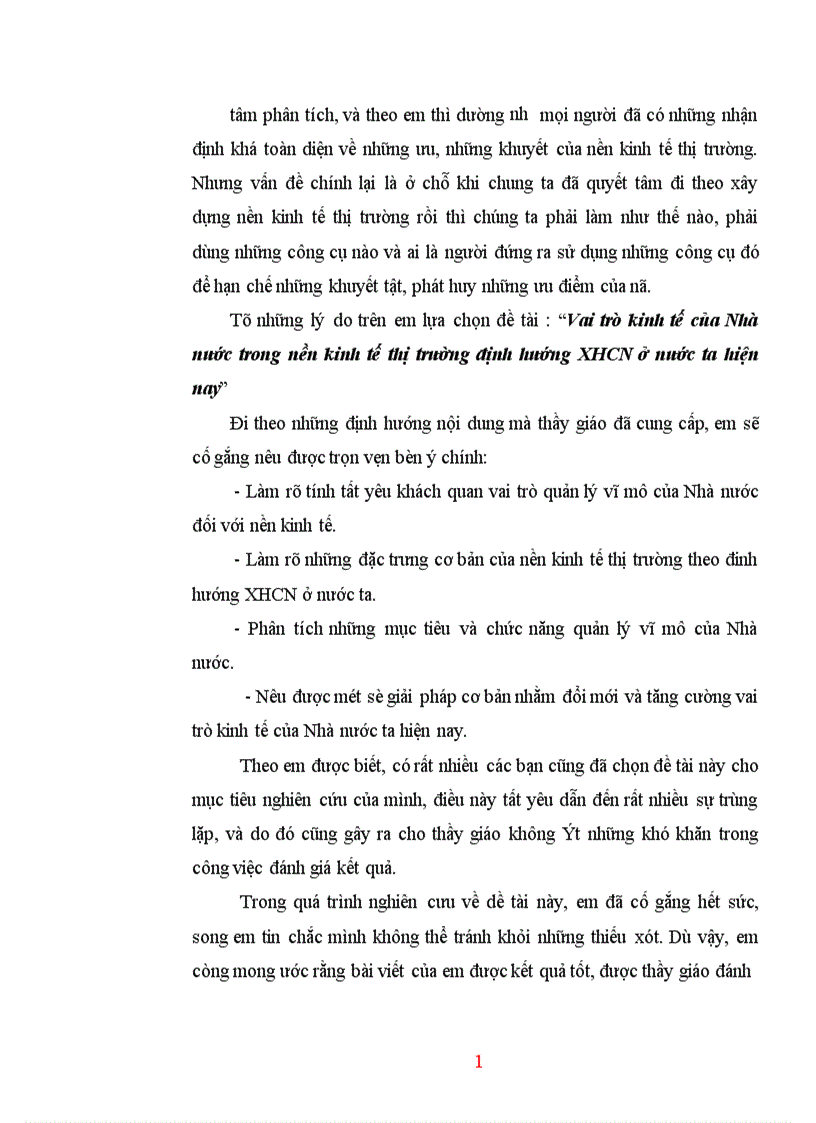 image for page Vai trò kinh tế của Nhà nước trong nền kinh tế thị trường định hướng XHCN ở nước ta hiện nay 1