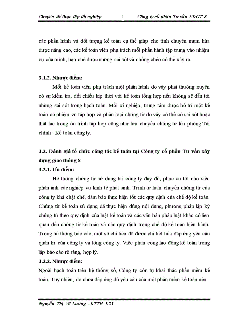 image for page Một số đánh giá về tình hình tổ chức hạch toán kế toán tại Công ty cổ phần Tư vấn xây dựng giao thông 1