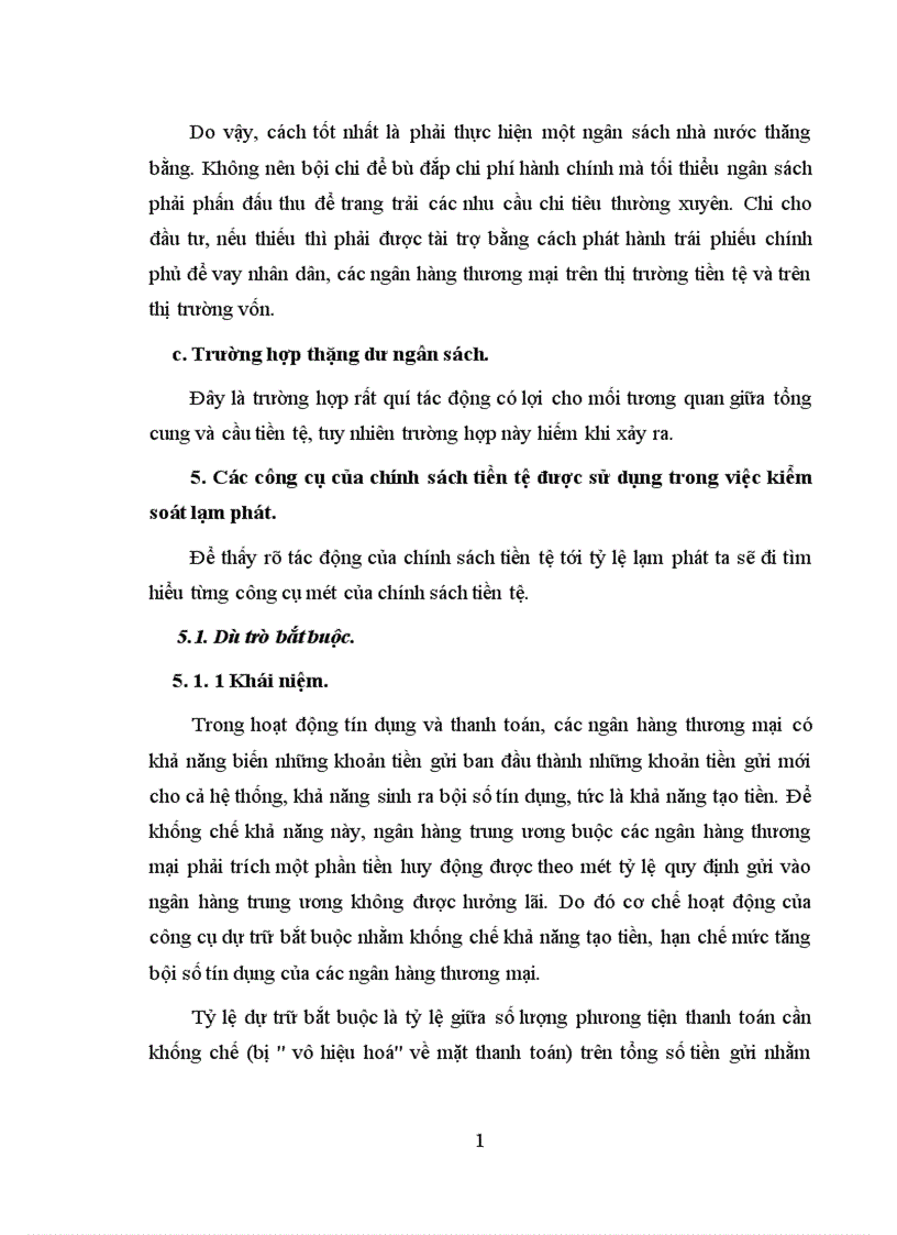 image for page Sử dụng các công cụ chính sách tiền tệ để kiềm chế lạm phát A