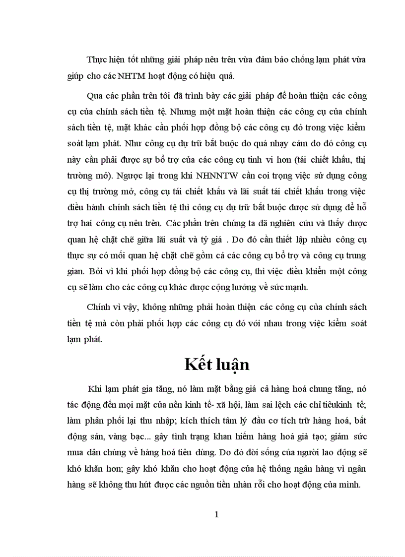 image for page Sử dụng các công cụ chính sách tiền tệ để kiềm chế lạm phát A