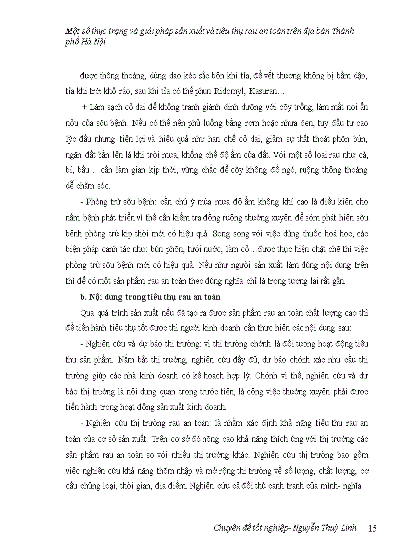 image for page Một số thực trạng và giải pháp sản xuất và tiêu thụ rau an toàn trên địa bàn thành phố Hà Nội 1