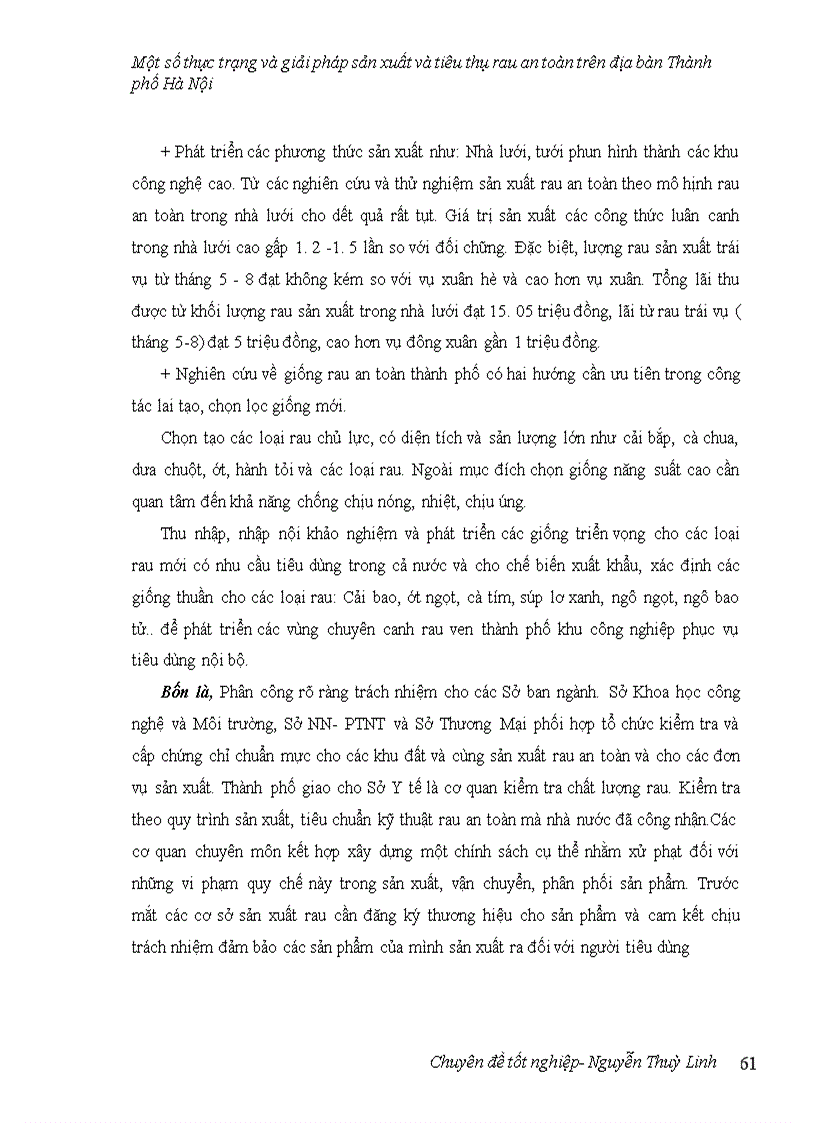 image for page Một số thực trạng và giải pháp sản xuất và tiêu thụ rau an toàn trên địa bàn thành phố Hà Nội 1