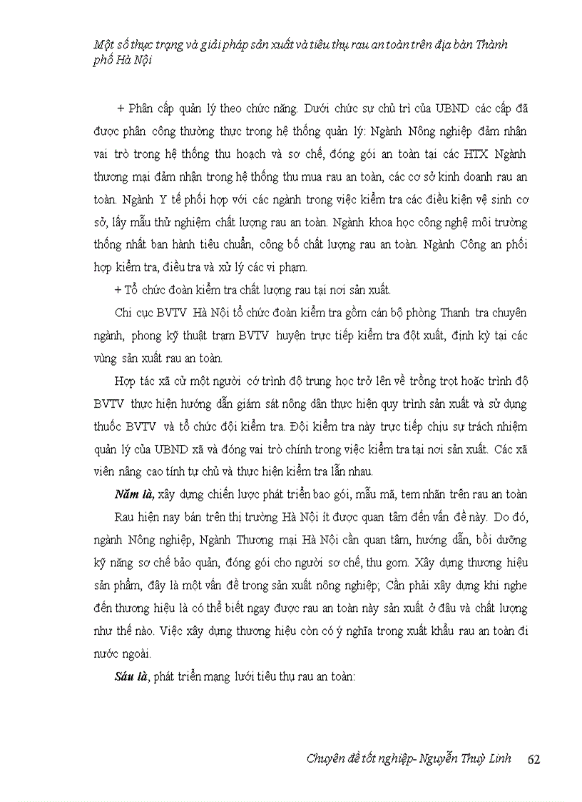 image for page Một số thực trạng và giải pháp sản xuất và tiêu thụ rau an toàn trên địa bàn thành phố Hà Nội 1