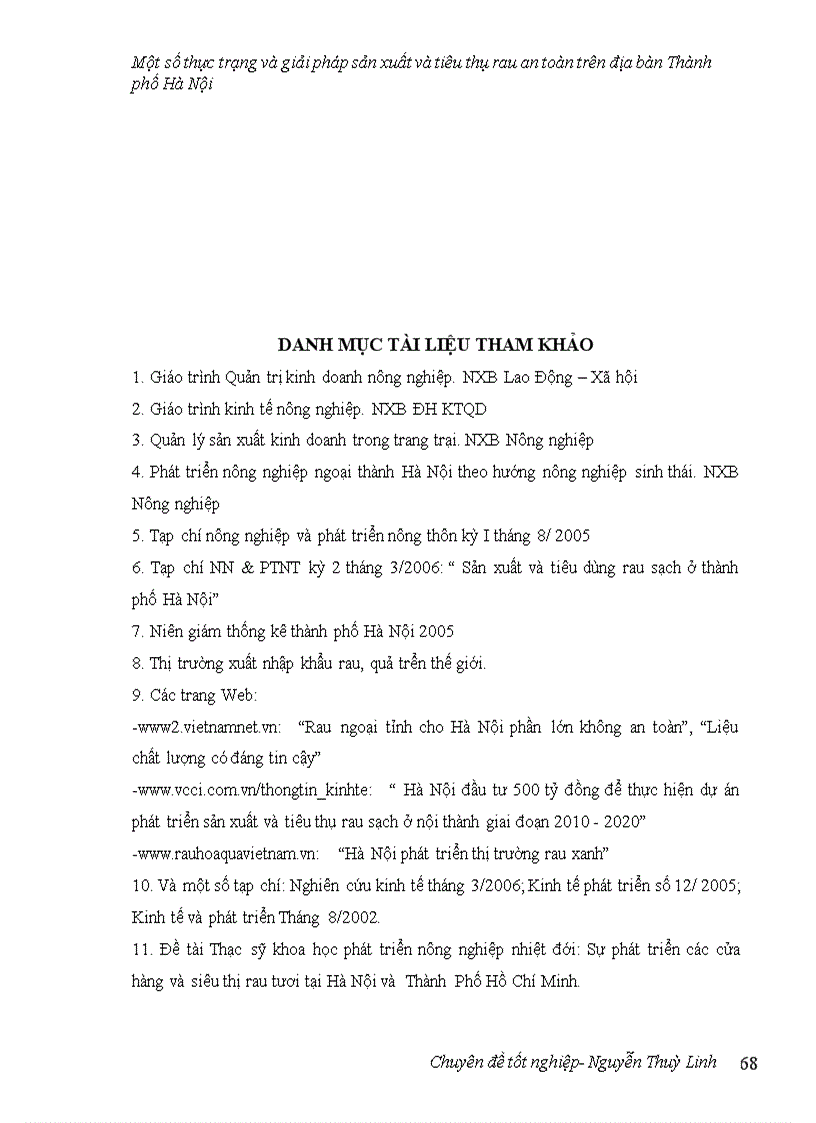 image for page Một số thực trạng và giải pháp sản xuất và tiêu thụ rau an toàn trên địa bàn thành phố Hà Nội 1