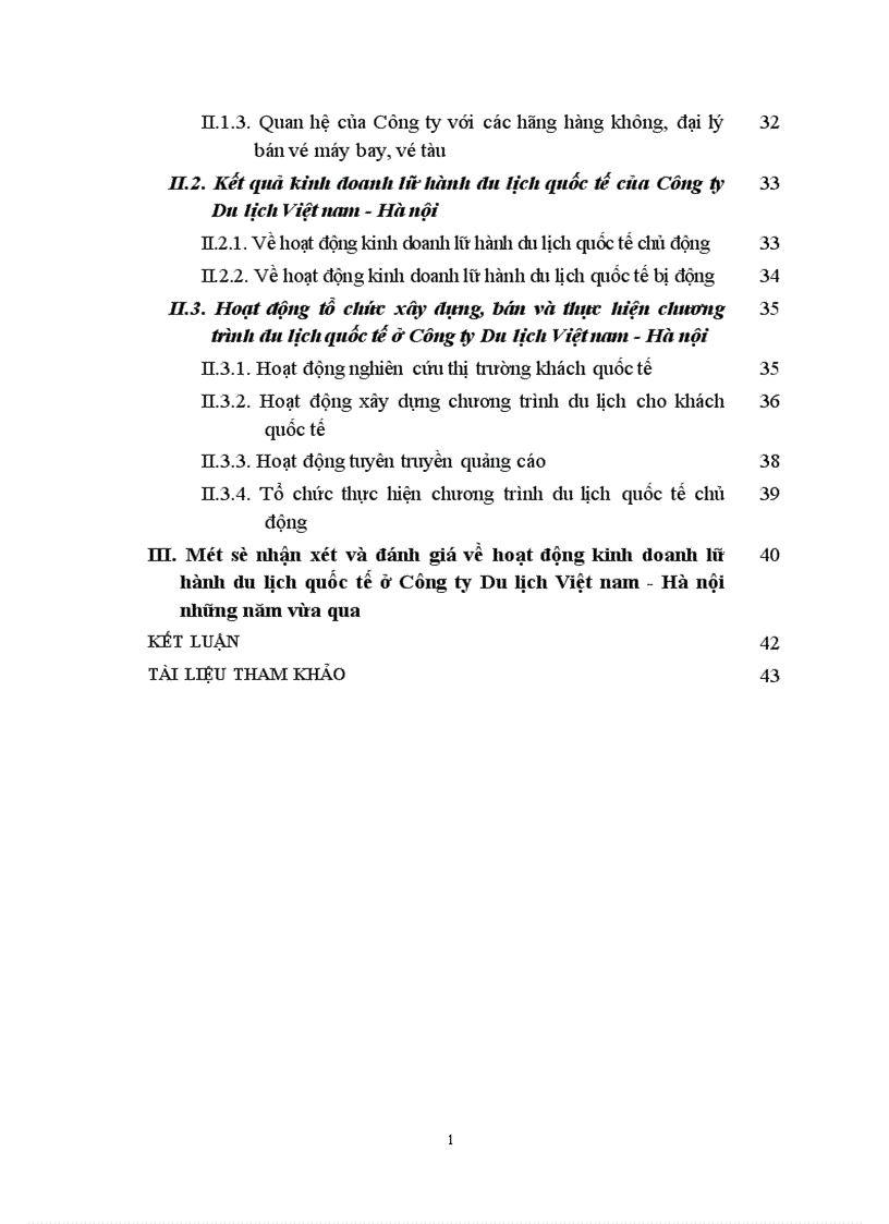 image for page Một số vấn đề về lữ hành du lịch và tình hình kinh doanh lữ hành quốc tế ở Công ty Du lịch Việt nam Hà nội 1