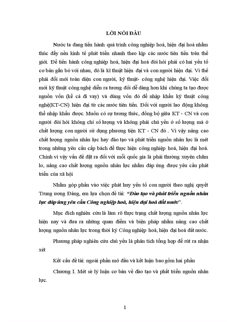 image for page Đào tạo và phát triển nguồn nhân lực đáp ứng yêu cầu công nghiệp hoá hiện đại hoá đất nước 1