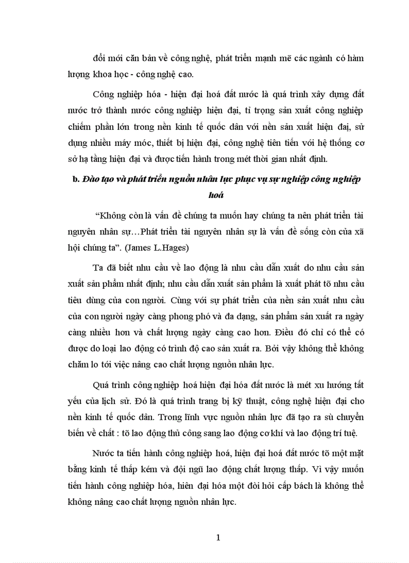 image for page Đào tạo và phát triển nguồn nhân lực đáp ứng yêu cầu công nghiệp hoá hiện đại hoá đất nước 1