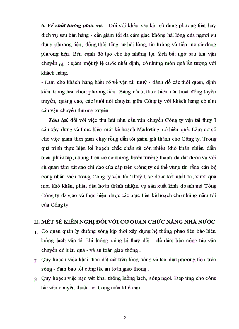 image for page hoạt động sản xuất kinh doanh vận tải tại Công ty vận tải Thuỷ I Thực trạng và giải pháp 1