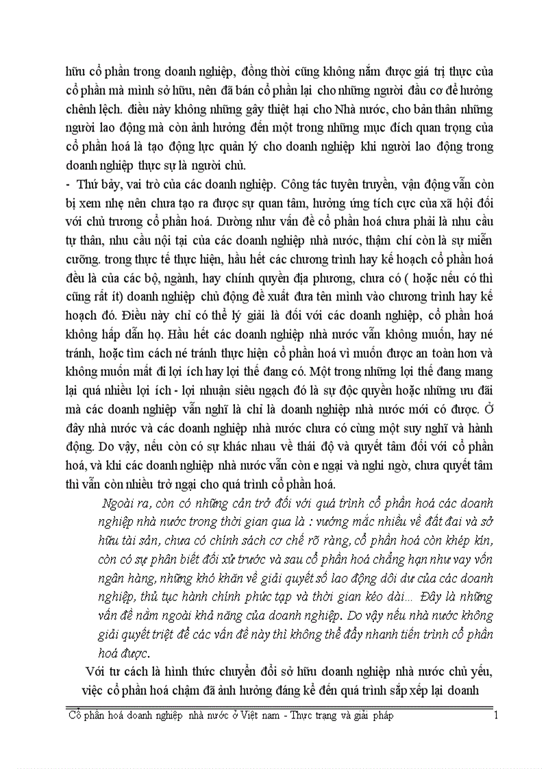 image for page Các giải pháp nhằm thúc đẩy quá trình cổ phần hoá doanh nghiệp nhà nước