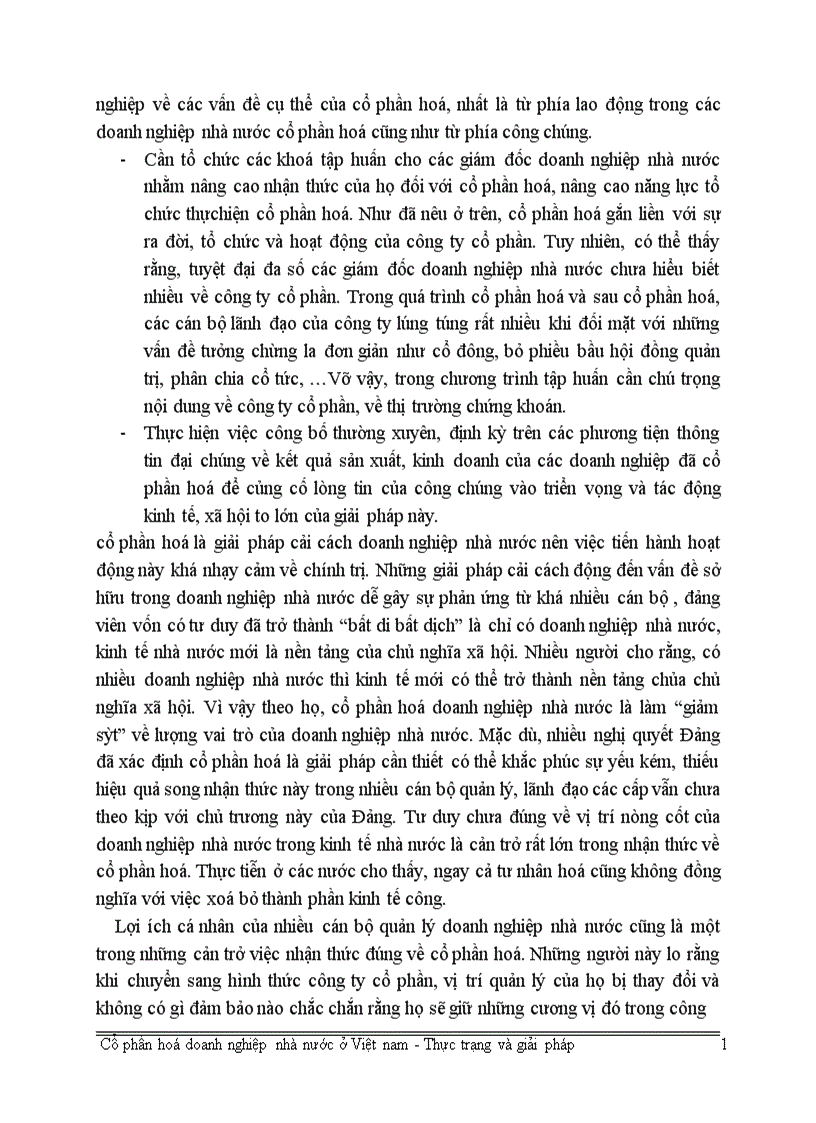image for page Các giải pháp nhằm thúc đẩy quá trình cổ phần hoá doanh nghiệp nhà nước