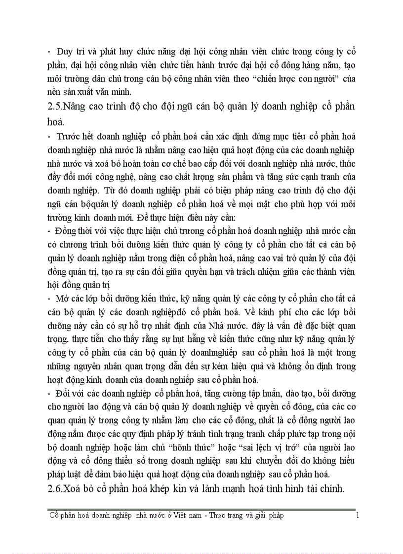image for page Các giải pháp nhằm thúc đẩy quá trình cổ phần hoá doanh nghiệp nhà nước