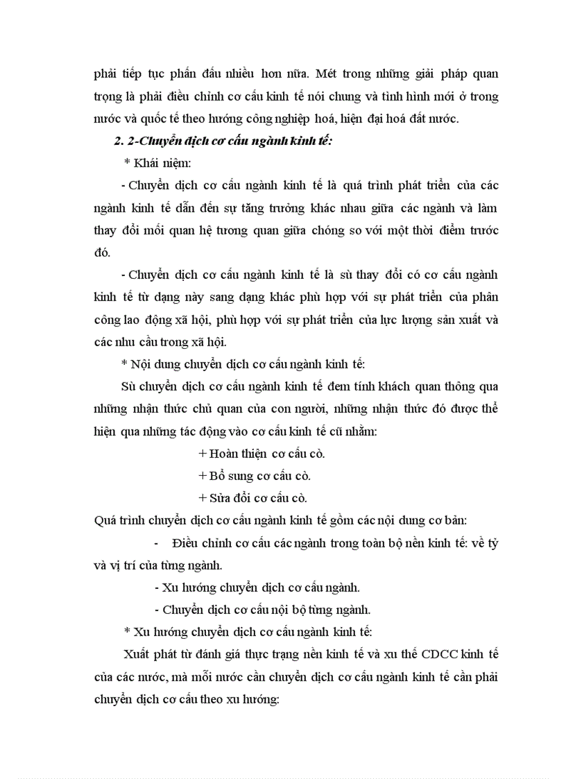 image for page Kế hoạch chuyển dịch cơ cấu ngành kinh tế thời kỳ 2001 2005 ở Việt Nam và giải pháp thực hiện 1