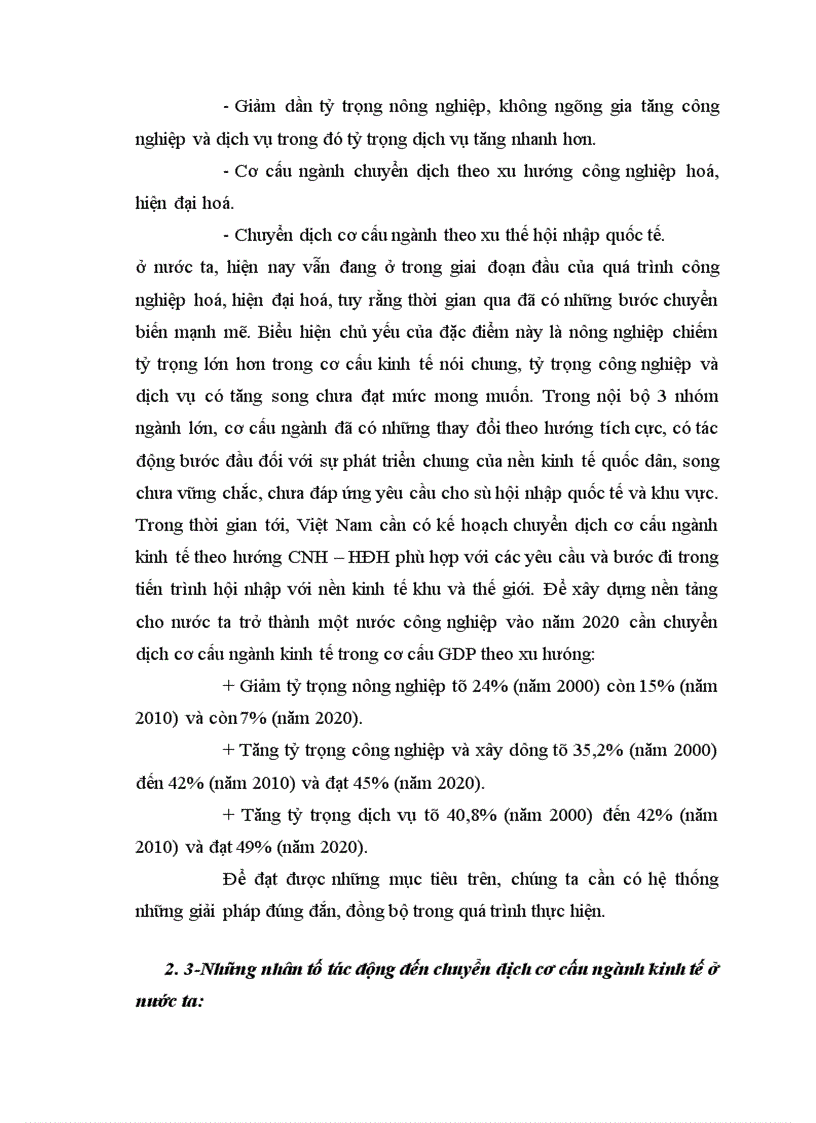 image for page Kế hoạch chuyển dịch cơ cấu ngành kinh tế thời kỳ 2001 2005 ở Việt Nam và giải pháp thực hiện 1