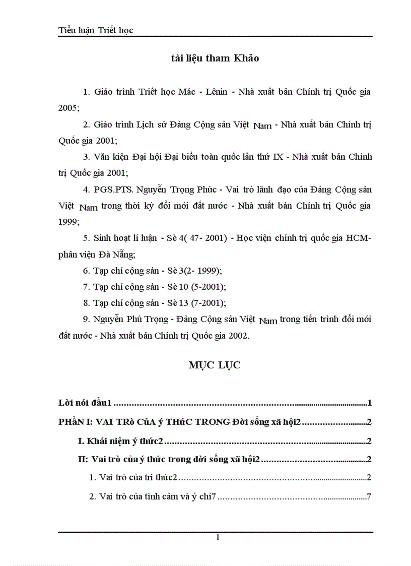 image for page Vai trò của ý thức trong đời sống xã hội và sự vận dụng của Đảng Cộng Sản Việt Nam trong quá trình đổi mới kinh tế hiện nay 1