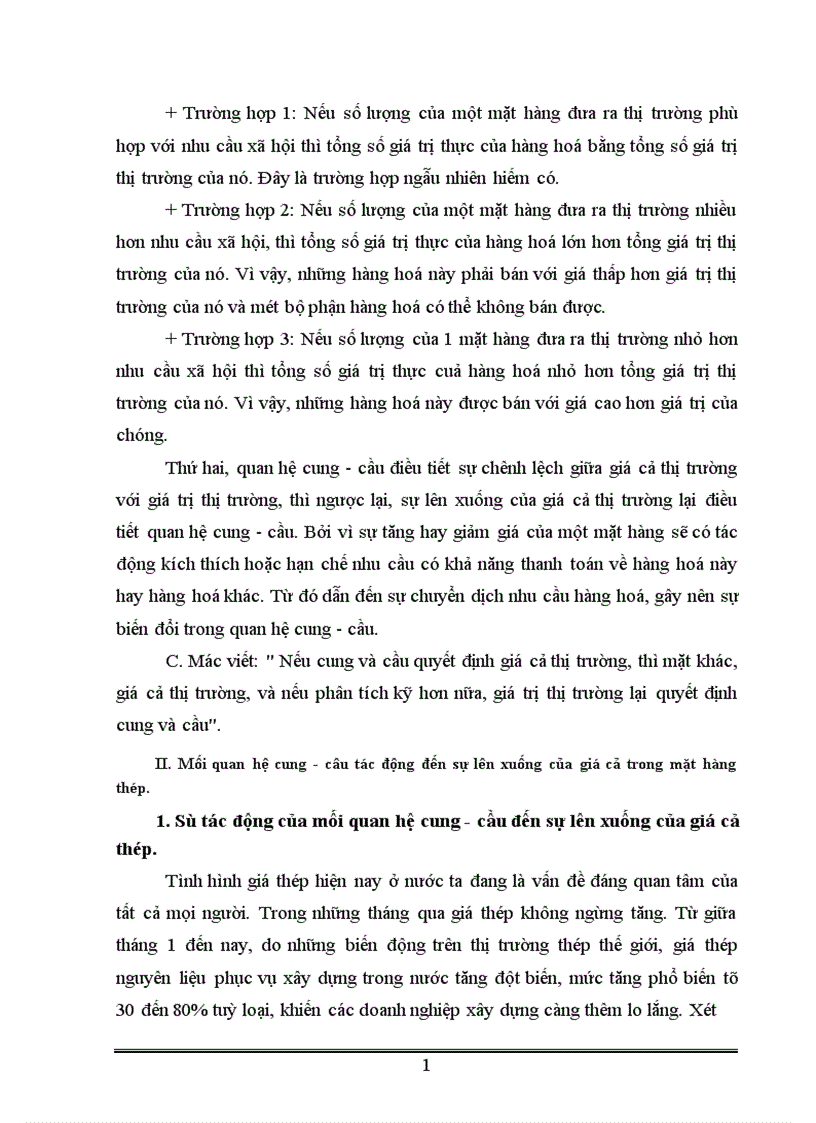 image for page Mối quan hệ cung cầu tác động đến sự lên xuống của giá cả trong mặt hàng thép