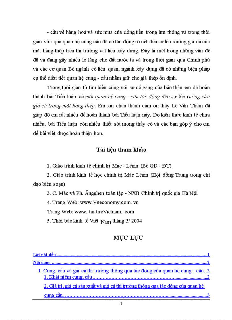 image for page Mối quan hệ cung cầu tác động đến sự lên xuống của giá cả trong mặt hàng thép